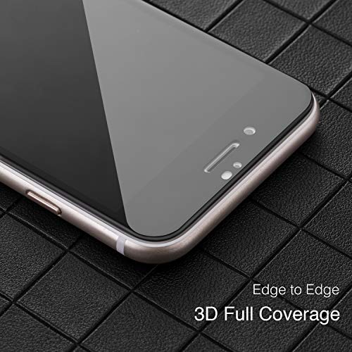 iPhone 7 Screen Protector Tempered Glass Full Coverage White, 2 Pack 3D Edge Screen Protector Film for iPhone 7 8, by C conveyor