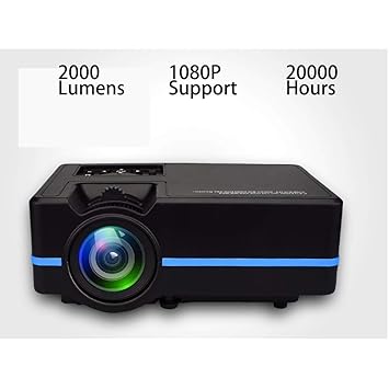 Proyector Proyector de Cine Soporte 1080p 2000 lúmenes 20000 Horas ...