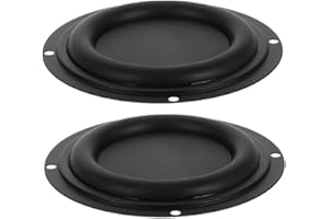 jojofuny 2PCS Round Rubber Bass Radiator Diaphragm for Audio Speakers Subwoofer Replacement Vibration