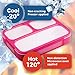 Bento Lunchboxes - 2 Pack - Lunch Containers with 3 Compartments - Great for Kids or Adults - Microwave, Dishwasher and Freezer Safe - Premium Quality
