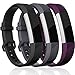 Maledan Replacement Bands Compatible for Fitbit Alta, Alta HR and Fitbit Ace, Classic Accessories Band Sport Strap for Fitbit Alta HR, Fitbit Alta and Fitbit Ace, 3 Pack, Black/Gray/Plum, Small