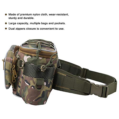 VGEBY1 Angelköder Tasche, tragbare Nylonköder Aufbewahrungstasche mit verstellbarem Gürtel Umhängetasche Angelzubehör – Bild 6
