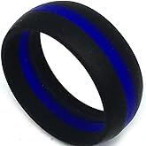 Jude Jewelers 8mm Surgical Grade Hypoallergenic Silicone Wedding Band Anniversary Statement Ring