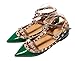 CAMSSOO Women's Metal Studs Strappy Buckle Pointy Toe Flats Comfortable Dress Pumps Shoes