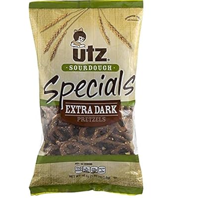 Utz Sourdough Specials Extra Dark Pretzels 16 oz. Bag (3 Bags)