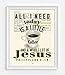 All I Need Today Is A Little Coffee and A Whole Lot of Jesus, Philippians 4:19, Vintage Bible Verse Wall Art Print, Unframed, Christian Page Wall Decor Poster Gift, 8x10 Inches