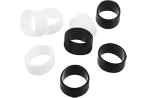 SUPVOX 8pcs Silicone Racquet Grip Stabilizer, Tennis Handle Ring, Vibration Dampener Racket Accessory, Universal Grip Cover B