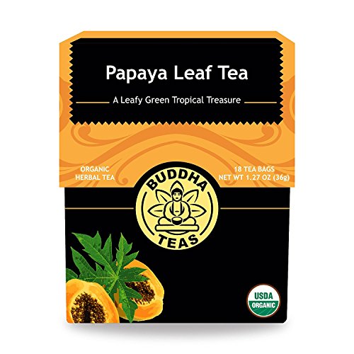 Organic Papaya Leaf Tea - Kosher, Caffeine Free, GMO-Free - 18 Bleach Free Tea Bags (Pack of 2)