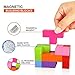 Yayuu Magnetic Building Blocks Cube Toys,7pcs Magnetic Bricks and 54 Smart Cards Puzzles Magnetic Tiles for Develop Kids Intelligence Stress Relief Toy Games Square Magnets Cube