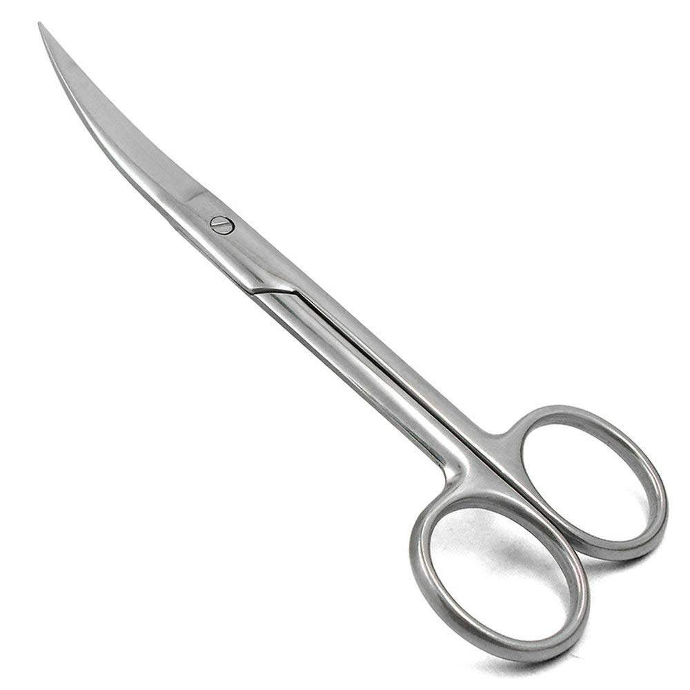 Stainless Steel Double Eyelids Stickers Scissors Sharp Curved Eyebrow Scissors Household Cutting Thread Snipping Material