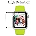 Apple Watch Screen Protector 42mm for Series 3 /2/1 Scratch Resistant Full Coverage Protective Tempered Glass HD Film Glass Bumper Case with 3D Curved Edge iwatch Anti-Bubble Clear Cover Accessories