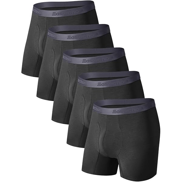 Easechoo Men's Underwear,Rayon Made from Bamboo Men Boxer Briefs