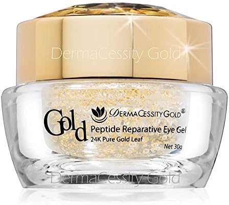 #1 BEST 24K PURE GOLD LEAF PEPTIDE REPARATIVE EYE GEL | MOST LUXURIOUS | EXCLUSIVE | EFFECTIVE by DermaCessityGold! Net 30g