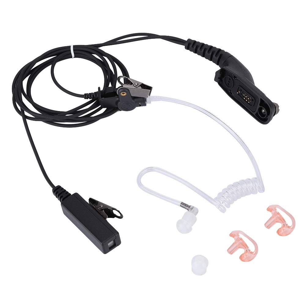 Audio Surveillance Kit,0.9 m 2-Pin Clear Acoustic Tube Earbuds Covert PTT with Built-In Line Mic Microphone For Motorola Radio Security Door Supervisor,Walkie-Talkie Earpiece PTT Headphone