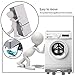 LUCKUP Washing Machine Stand Adjustable Dolly with 4 Locking Rubber Swivel Wheels and 8 Strong Feet Movable Refrigerator Base Laundry Pedestal for Washer, Dryer and Fridge, Grey