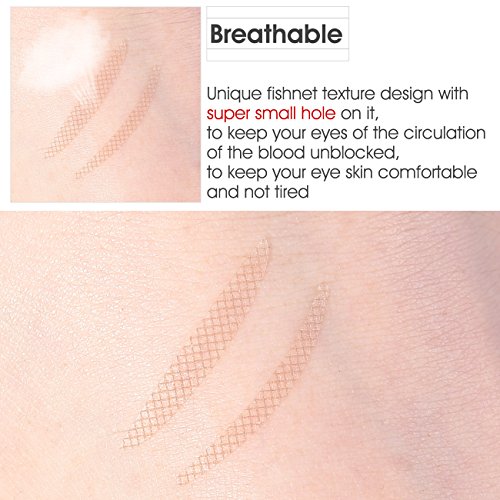 480pcs Breathable Double Eyelid Tape Stickers, one side sticky Fiber eyelid paste stickers, instant eye lift without surgery, Perfect for Hooded, Droopy, Uneven, small, or Mono-eyelids (wide+slim) - Thumbnail 3