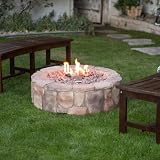 Red Ember 36 in. Clarksville Propane Campfire Fire Pit