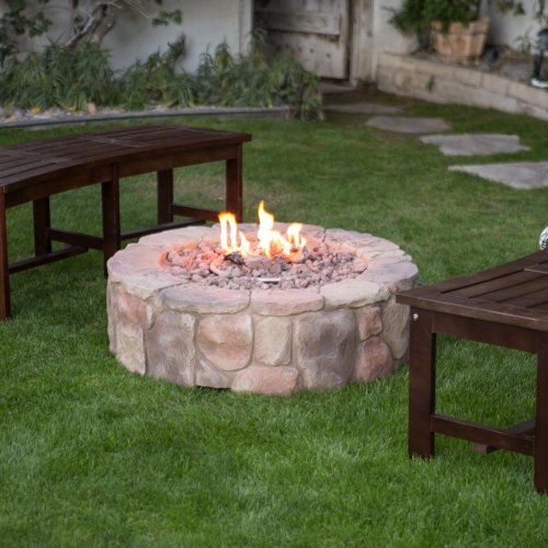 Red Ember 36 in. Clarksville Propane Campfire Fire Pit