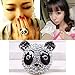Fashion Hot Sale Lovely Cute Crystal Rhinestone Mounted White Black Panda Ring