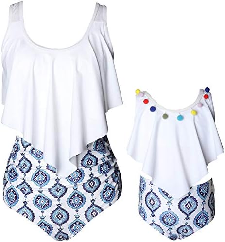 Family Matching Mom Girls Bathing Suit Mommy and Me Swimsuit Swimwear Bikini Set