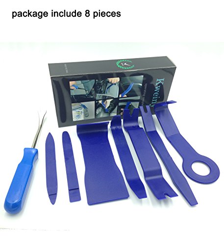 Kweiny Auto Trim Removal Tool Kit | Car Audio Video Dashboard and Door Clip Panel Fastener Repair Installer Open Pry Tool Set ( 8 Pieces )