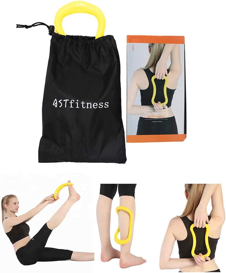 Ningbo ASTfitness New Exercise Fitness Yellow PP Yoga Ring,Calf Massage, Pilates Ring,Pilates Fitness Circle Training Resistance Support Tool