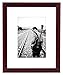 Americanflat 8x10 Brown Wood Picture Frame - Made to Display Pictures 5x7 with Mat or 8x10 Without Mat - Made for Desktop, Vertical and Horizontal Wall Display