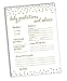 50 Baby Predictions and Advice - Gold Confetti - Baby Shower Game, New Mom & Dad Card or Mommy & Daddy To Be, Girl or Boy Babies New Parent Message Advice Book, Fun Gender Neutral Party (50-cards)
