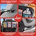 Lusso Gear Heavy Duty Kick Mats (2 Pk) - Back Seat Protector, Sag Proof, Waterproof, Car Back Seat Cover for Kids Who Make Big Messes, 3 Reinforced Storage Pockets, Premium Oxford Fabric (Red)