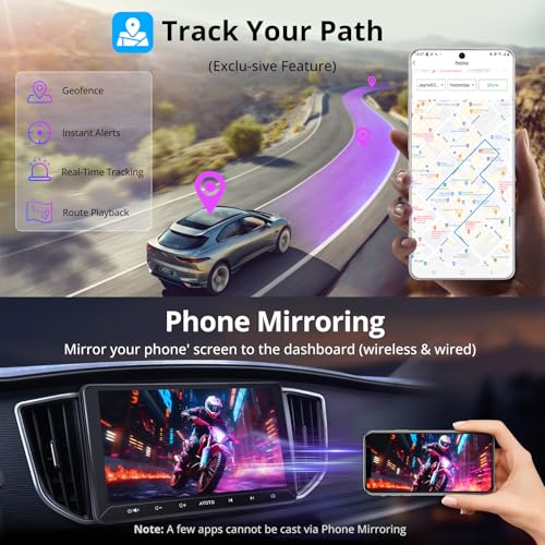 ATOTO A5L 2 Din Android 2G+32G Car Radio, 10 Inch Touchscreen GPS for Car, WiFi/BT/USB, CarPlay Wireless and Android Car Wireless Backup Camera, MirrorLink, DSP, FM/RDS/TF
