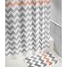 iDesign Fabric Chevron Shower Curtain for Master, Guest, Kids', College Dorm Bathroom, 72