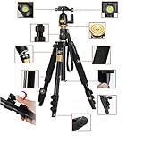 Koolehaoda Professional Portable Magnesium Aluminium Alloy Tripod Monopod & Ball Head For SLR Camera Canon Nikon Petax Sony Tripod K-555 Max Height: 55.9