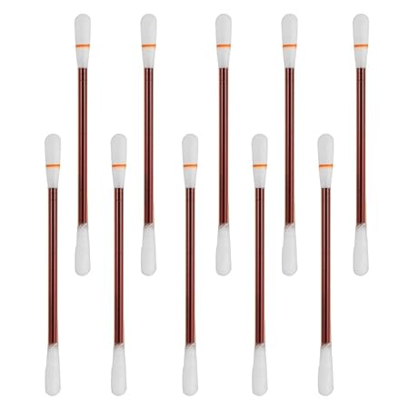 Street27 10 Pieces Double Ended Iodophor Cotton Swabs Applicators Plastic Sticks Set