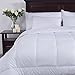 puredown® All Season Quilted Down Alternative Duvet Insert with Corner Tabs, Full/Queen Size (90x90 inch, White)