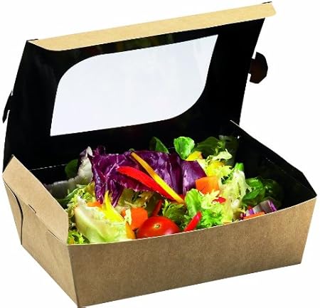 Caja para Snacks con Ventanilla. Dimensiones: 10.5 x 10 x ht 5.5 cm: Amazon.es: Hogar