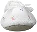 ISOTONER Women's Embroidered Terry Ballerina Slipper, White, Large