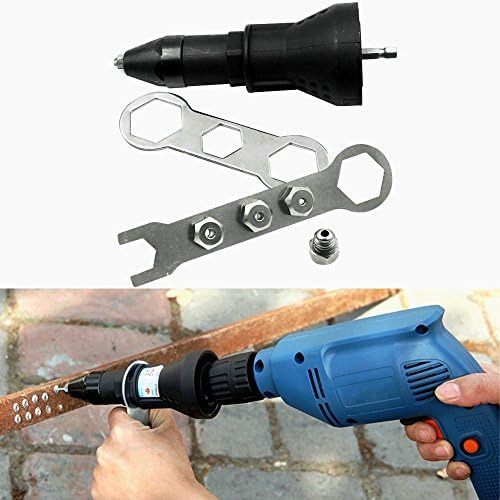 TomecoElectric Rivet Nut Gun riveting tool cordless riveting Drill Adaptor Insert nut tool Multifunction Nail Gun Auto rivet