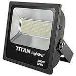 Titan Lighting Bronze Frameless 200W Led Flood Lights, 400W HPS/HID Replacement, 17000LM, 6000K Day Light, Waterproof, 120-277V, Instant on