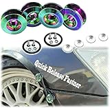 Xotic Tech Neo Chrome JDM Quick Release Fasteners for Car Bumpers Trunk Fender Hatch Lids