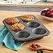 Chicago Metallic Professional 6-Cup Non-Stick Muffin Pan, Make up to 6 large muffins, cupcakes, quiches, egg cups, and more,14-Inch-by-10.25-Inch