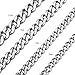 Monily High Polished 6-11MM Curb Chain Stainless Steel Link Necklace Jewelry for Mens Womens 16-36