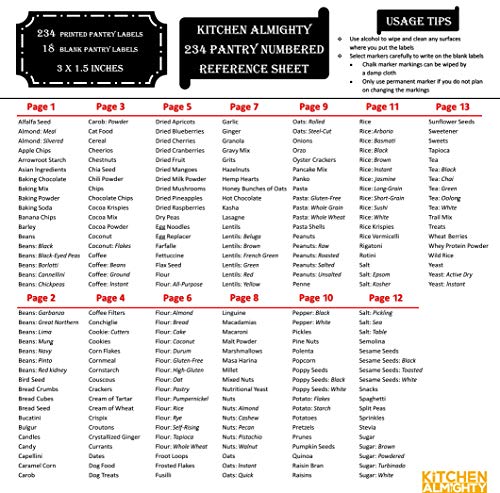 pre printed pantry labels