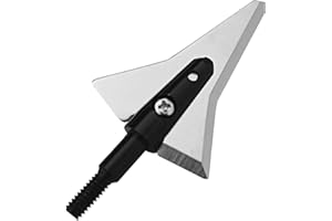 LeeMui Stainless Steel Hunting Archery Broadheads Blades Grain Screw-in Arrow Heads Tips Compatible with Traditional Bows Archery Broad Crossbow Recurve