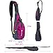 Sling Bag Backpack Chest Shoulder Compact Fanny Sack Satchel Outdoor Bike nylon fabric Purplish-Red, by LC Prime