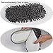 KISSTAKER One Pair Mop Cleaning Dusters House Slippers Shoes Cover Detachable Mopping Shoes (Grey Bow-Knot)