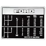 Ford 2000 3000 2600 3600 Tractor 8 Speed Trans Shift Pattern Decal C5NN7B29FY