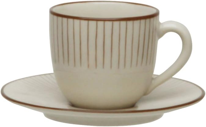 Avet Spain For Coffee Set with Stand, Cream, 6.8 x 6.84 x 6 cm Pack of 6