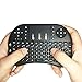 Mini Keyboard with Touchpad 2.4Ghz Wireless Qwert keyboard With Li Battery Universal Remote Control for PC Xbox 360 Ps3 Google Android Tv Box (Black)