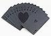 EBTOYS 2-Pack Playing Cards Regular Index Waterproof Plastic Playing Cards (Black)