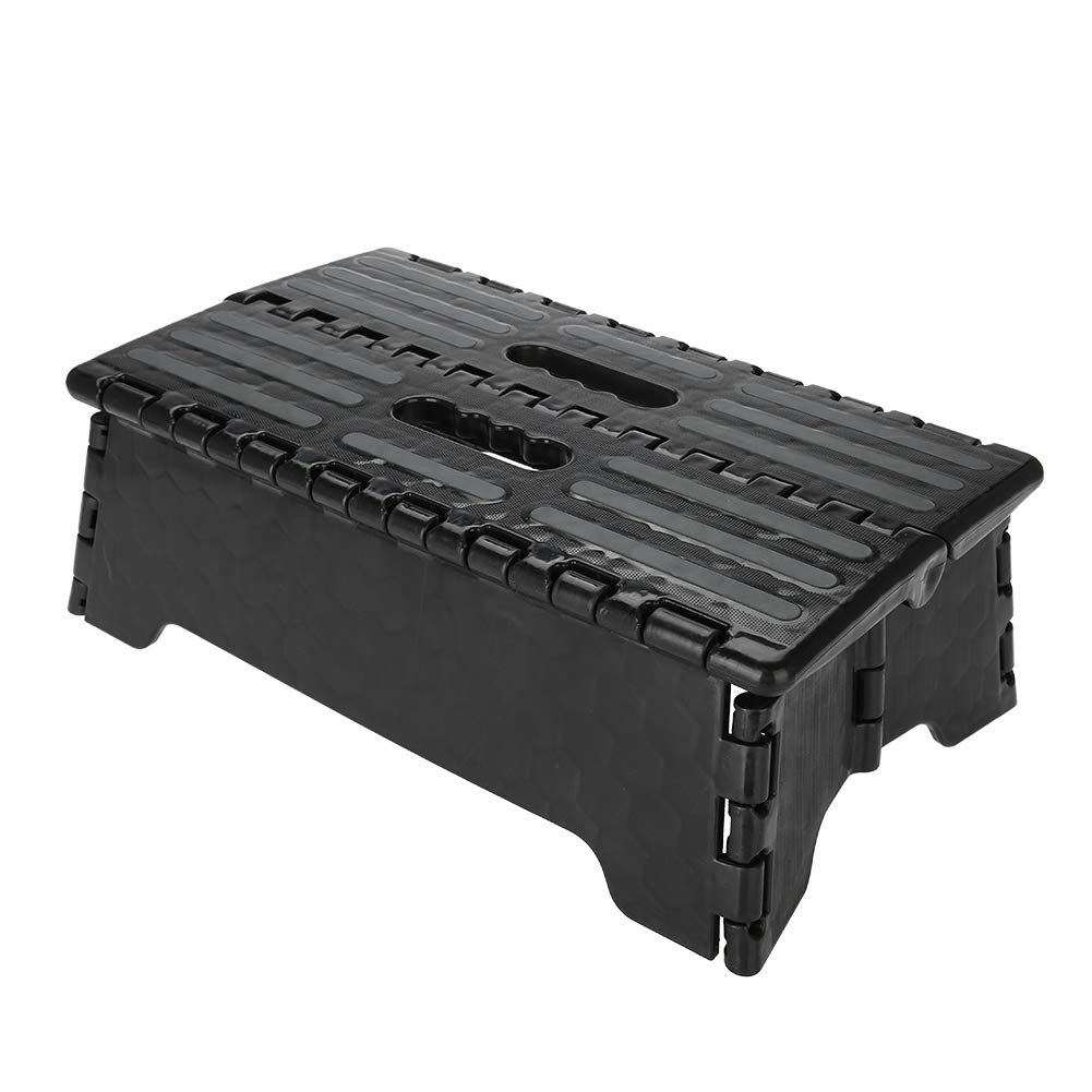 Folding Step Stool, Portable Folding Step Multipurpose Folding Stool Plastic Non-slip Bathroom Kitchen Stool for Child Pregnant Women Elderly, 300 Lb Loading Capacity, 14.9 * 8.5 * 5.1 Inch